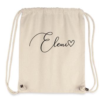 Eleni Surname First Name Girl - Stanley/Stella Recycled Gym Bag - natural - Front