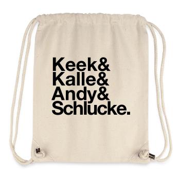 Keek&Kalle&Andy&Schlucke. - Stanley/Stella recycelter Gym Bag - Naturweiß - Vorne