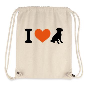 I love labrador - Stanley/Stella recycelter Gym Bag - Naturweiß - Vorne