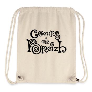 coeurs de breizh bretagne breton bzh logo - Sac à cordon recyclé Stanley/Stella - blanc naturel - Devant