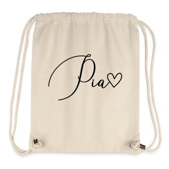 Pia Last Name First Name Girl - Stanley/Stella Recycled Gym Bag - natural - Front