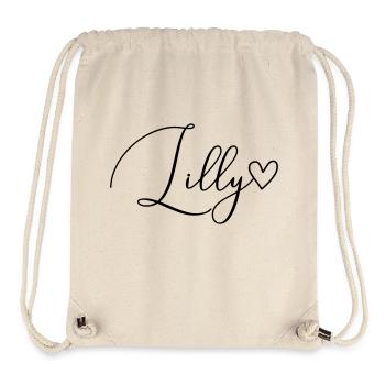 Lilly Last Name First Name Girl - Stanley/Stella Recycled Gym Bag - natural - Front