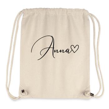 Anna Name Vorname Mädchen - Stanley/Stella recycelter Gym Bag - Naturweiß - Vorne
