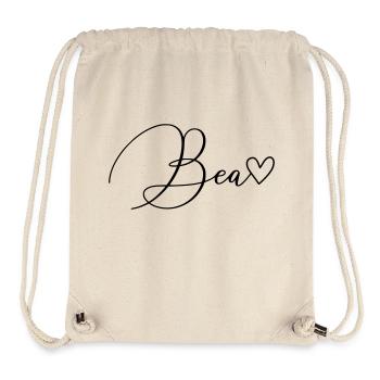 Bea Nom Prénom Fille - Sac à cordon recyclé Stanley/Stella - blanc naturel - Devant