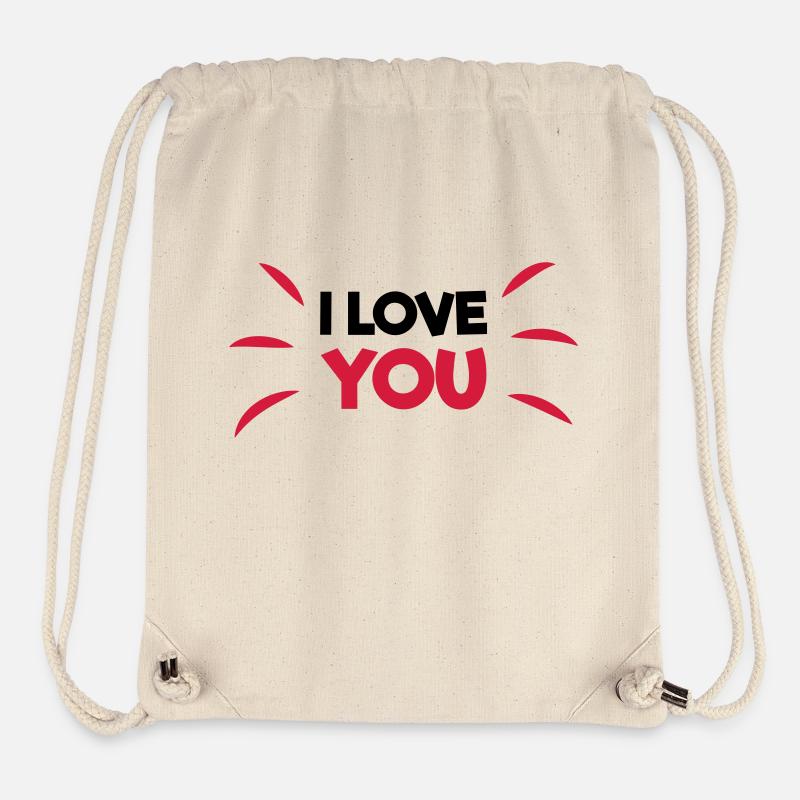 I love you - Stanley/Stella Recycled Gym Bag - natural