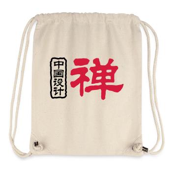 Chinese words: Zen - Stanley/Stella Recycled Gym Bag - natural - Front
