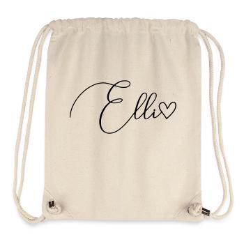 Elli Surname First Name Girl - Stanley/Stella Recycled Gym Bag - natural - Front