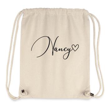 Nancy Surname First Name Girl - Stanley/Stella Recycled Gym Bag - natural - Front