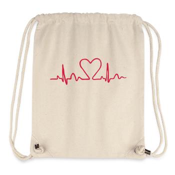 Herzkurve - Stanley/Stella recycelter Gym Bag - Naturweiß - Vorne