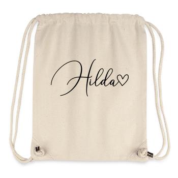Hilda Name Vorname Mädchen - Stanley/Stella recycelter Gym Bag - Naturweiß - Vorne