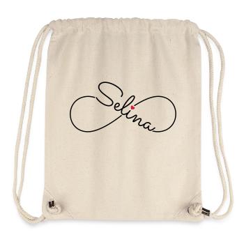 Selina nom prénom - Sac à cordon recyclé Stanley/Stella - blanc naturel - Devant