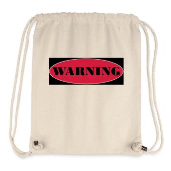Warning - Stanley/Stella Recycled Gym Bag - natural - Front