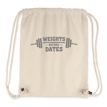 Weights Before Dates - Stanley/Stella Recycled Gym Bag - natural - Front