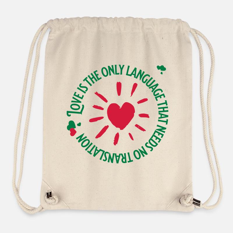 LOVE - Stanley/Stella recycelter Gym Bag - Naturweiß