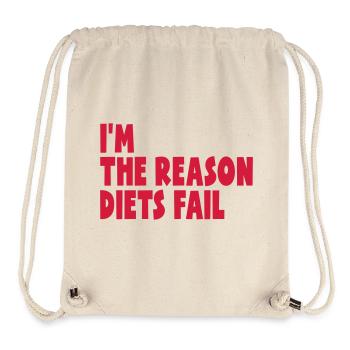 I'M THE REASON DIETS FAIL - Stanley/Stella recycelter Gym Bag - Naturweiß - Vorne
