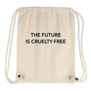 Vegan, The Future Is Cruelty Free, Statement Quote - Stanley/Stella Recycled Gym Bag - natural - Front