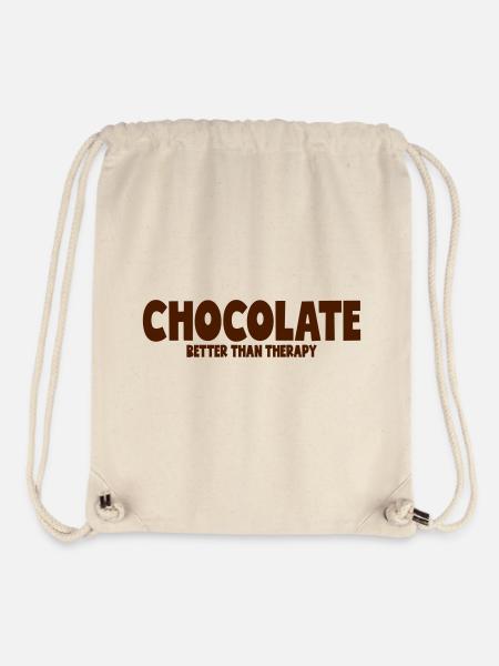 CHOCOLATE BETTER THAN THERAPY - Stanley/Stella Recycled Gym Bag - natural