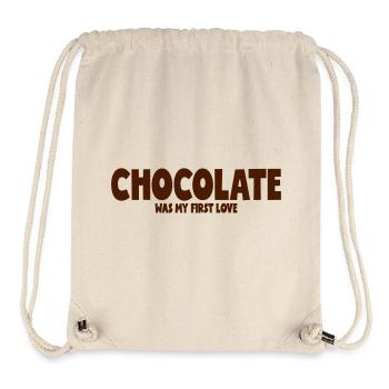 CHOCOLATE WAS MY FIRST LOVE - Stanley/Stella Recycled Gym Bag - natural - Front