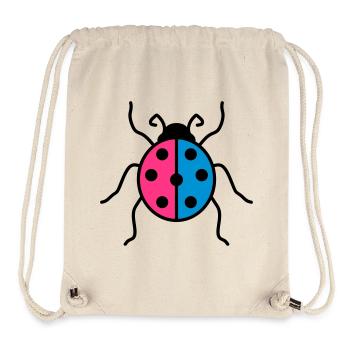 colorful ladybug small cute cute beetle red - Stanley/Stella Recycled Gym Bag - natural - Front