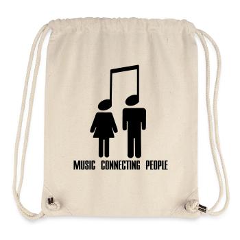 Music Connecting People - Stanley/Stella recycelter Gym Bag - Naturweiß - Vorne