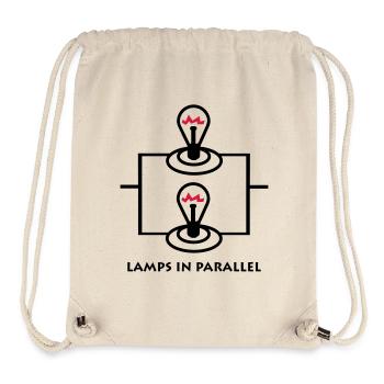 Lampen parallel - Stanley/Stella recycelter Gym Bag - Naturweiß - Vorne