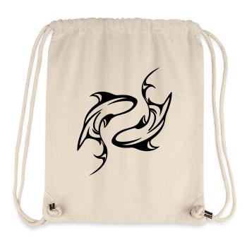 Requins - Yin Yang - Dans toutes les couleurs Vector - Sac à cordon recyclé Stanley/Stella - blanc naturel - Devant