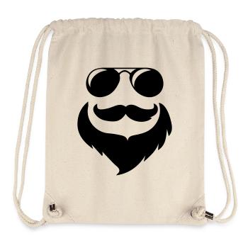Lunettes de soleil Moustache - Sac à cordon recyclé Stanley/Stella - blanc naturel - Devant