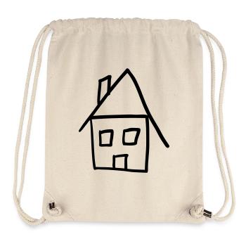 Haus Bauherr Baustelle Bauen Eigenheim - Stanley/Stella recycelter Gym Bag - Naturweiß - Vorne