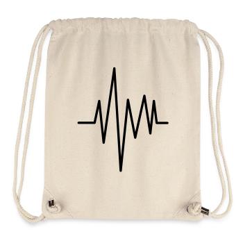 wave_pulse_u1 - Stanley/Stella recycelter Gym Bag - Naturweiß - Vorne