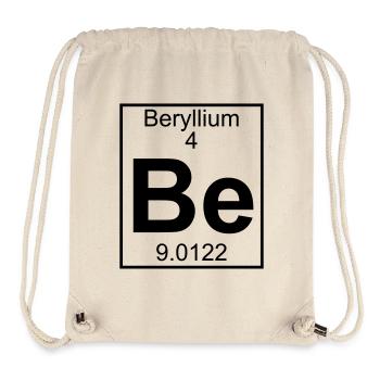 Periodic table element 4 - Be (beryllium) - BIG - Sac à cordon recyclé Stanley/Stella - blanc naturel - Devant