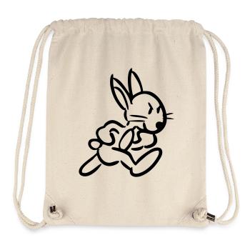 Laufender Hase - Stanley/Stella recycelter Gym Bag - Naturweiß - Vorne