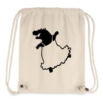 hippopotame dansant en robe - Sac à cordon recyclé Stanley/Stella - blanc naturel - Devant