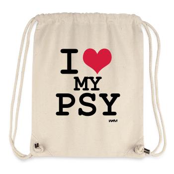 i love my psy - Stanley/Stella recycelter Gym Bag - Naturweiß - Vorne