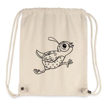 The little quail, coloring fun for children's clothes - Stanley/Stella Recycled Gym Bag - natural - Front