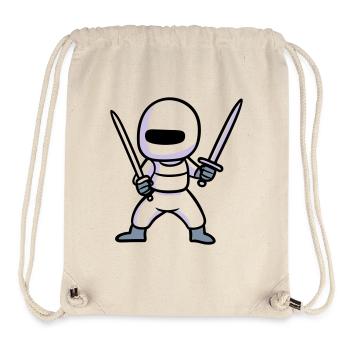 Double épée Ninja - Sac à cordon recyclé Stanley/Stella - blanc naturel - Devant