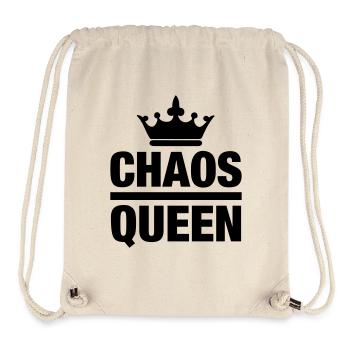 Chaos Queen Chaotin chaotisch Krone Königin Chaot - Stanley/Stella recycelter Gym Bag - Naturweiß - Vorne