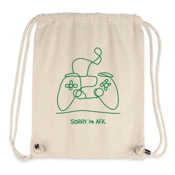 Manette AFK Drôle - Gamer en Pause - Sac à cordon recyclé Stanley/Stella - blanc naturel - Devant