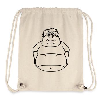 kreis ball mann fett dick clipart comic cartoon lu - Stanley/Stella recycelter Gym Bag - Naturweiß - Vorne