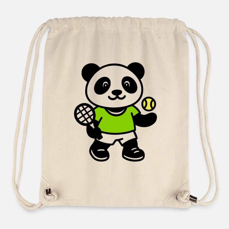 Panda-Tennis - Stanley/Stella recycelter Gym Bag - Naturweiß
