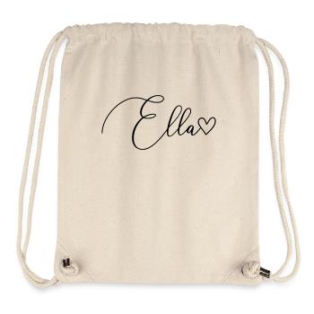 Ella Name Vorname Mädchen - Stanley/Stella recycelter Gym Bag - Naturweiß - Vorne