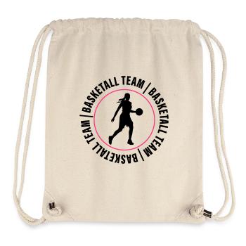 Équipe de basket-ball Club Femme - Sac à cordon recyclé Stanley/Stella - blanc naturel - Devant