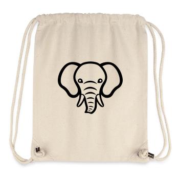 Elefant Tier Tierschutz - Stanley/Stella recycelter Gym Bag - Naturweiß - Vorne