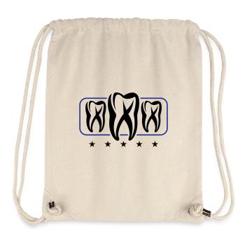 Icône de dentiste dentaire - Sac à cordon recyclé Stanley/Stella - blanc naturel - Devant