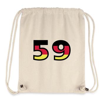 59 Number Germany Jersey - Stanley/Stella Recycled Gym Bag - natural - Front