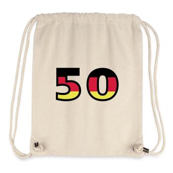 Maillot Allemagne numéro 50 - Sac à cordon recyclé Stanley/Stella - blanc naturel - Devant