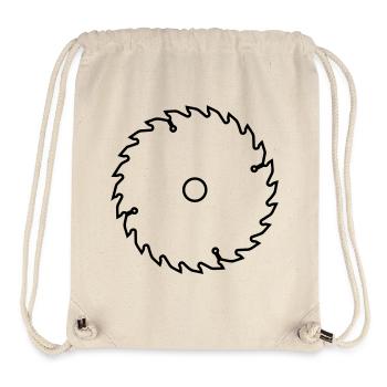 Sägeblatt - hacksaw blade - Stanley/Stella recycelter Gym Bag - Naturweiß - Vorne