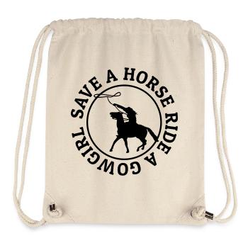 Save a horse ride a - Stanley/Stella Recycled Gym Bag - natural - Front