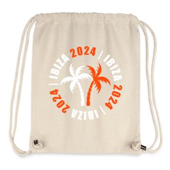 Jours fériés à Ibiza 2024 - Sac à cordon recyclé Stanley/Stella - blanc naturel - Devant