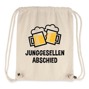 Junggesellenabschied (Bier Bayrische Bierkrüge 2C) - Stanley/Stella recycelter Gym Bag - Naturweiß - Vorne