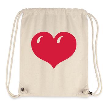 herz - Stanley/Stella recycelter Gym Bag - Naturweiß - Vorne